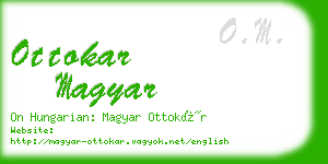 ottokar magyar business card